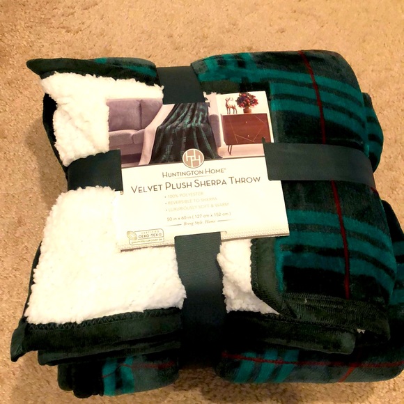 Nwt Huntington Home Velvet Plush Sherpa 